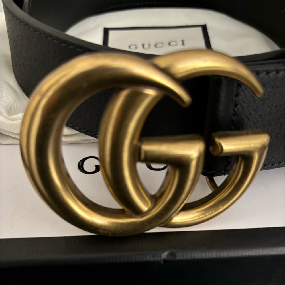 Women’s GUCCI Black Marmont Belt Size Small (85-34)